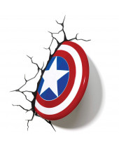 Marvel 3D LED lampa Captain America Shield