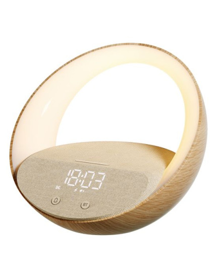 Moye Aurora Glow Lamp with Clock, Wireless Speaker and Charger obrázok 1