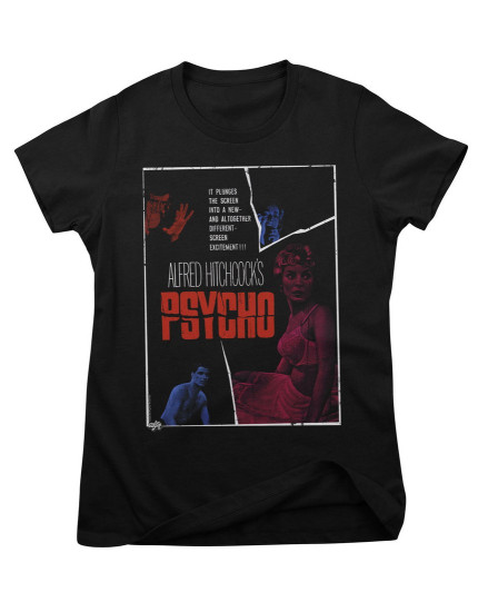 Alfred Hitchcocks Psycho - Movie Poster (dámske tričko) obrázok 1