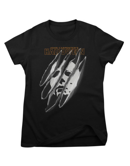 Halloween - Michael Myers Slashed Mask (dámske tričko) obrázok 1