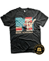 MTV Distressed USA Flag (T-Shirt)