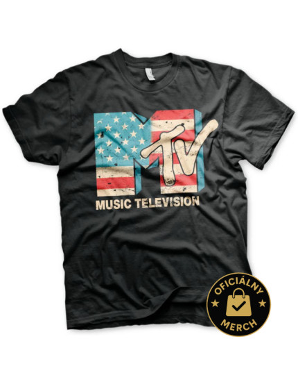 MTV Distressed USA Flag (T-Shirt) obrázok 1