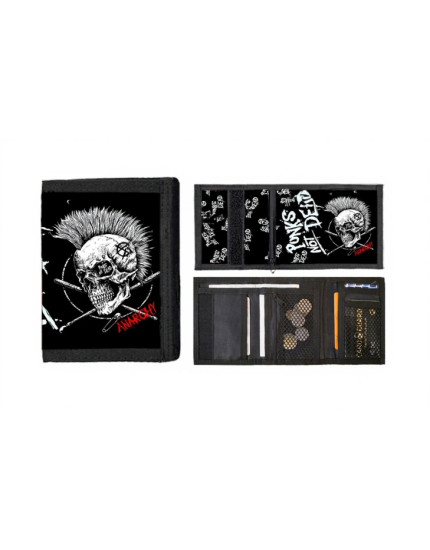 Anarchy Skull - Punks Not Dead peňaženka obrázok 1