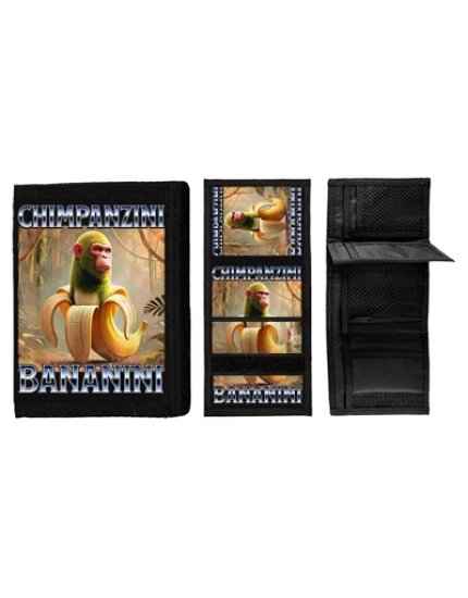 Chimpanzini Bananini Italian Brainrot Meme peňaženka obrázok 1