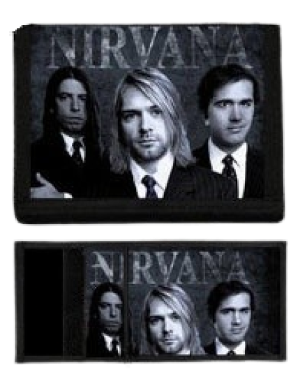 Nirvana White Black Band peňaženka obrázok 1