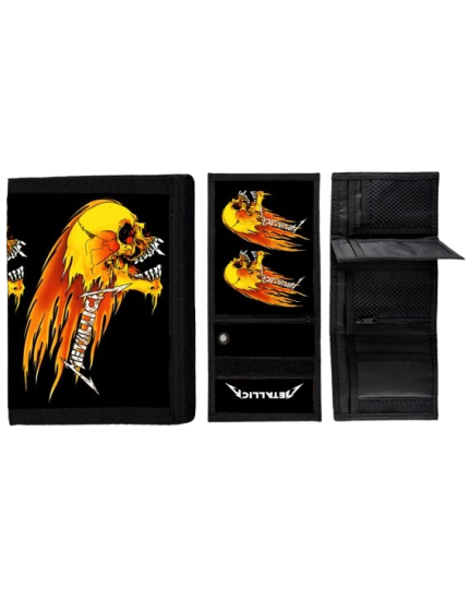 Metallica Flames Skull peňaženka obrázok 1