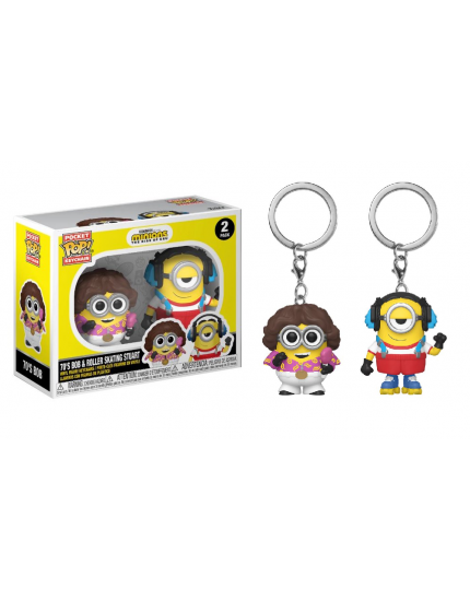 Pop! Pocket Keychain - Minions - 70s Bob and Roller Skating Stuart (Special Edition) obrázok 1