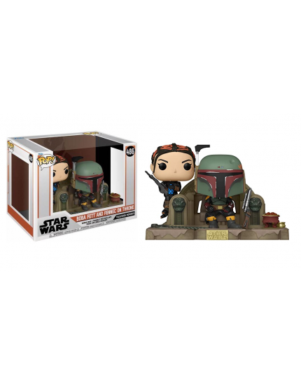 Pop! Star Wars - The Mandalorian - Boba Fett and Fennec on Throne (2-Pack) obrázok 1