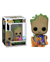 Pop! Marvel - I Am Groot - Groot with Cheese Puffs (Flocked, Special Edition)