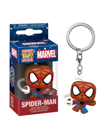 Pop! Pocket Keychain - Gingerbread Spider-Man (Special Edition) obrázok 1