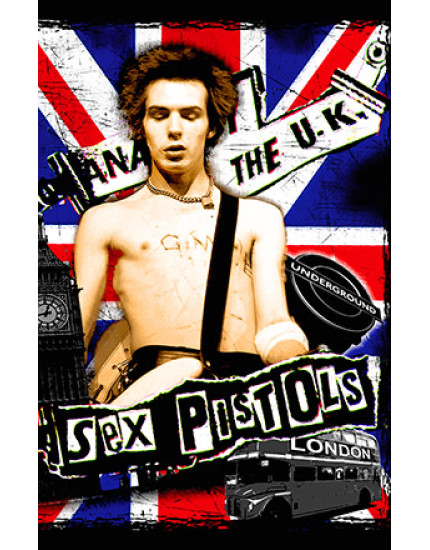 Sex Pistols - Anarchy in the UK (vlajka) obrázok 1