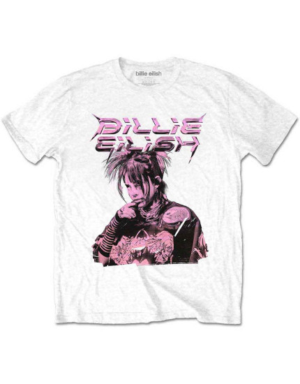 Billie Eilish - Purple Illustration (White) (tričko) obrázok 1