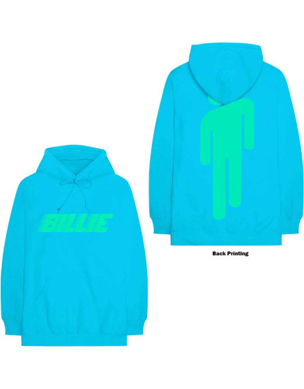 Billie Eilish - Logo and Blohsh (Neon Blue) (Back Print) (mikina) obrázok 1