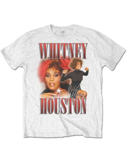 Whitney Houston - 90s Homage (White) (tričko) obrázok 1