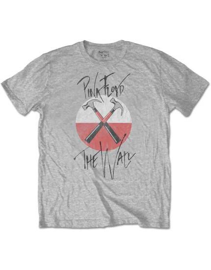 Pink Floyd - The Wall Faded Hammers Logo (Grey) (tričko) obrázok 1