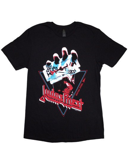 Judas Priest - British Steel Hand Triangle (Black) (tričko) obrázok 1