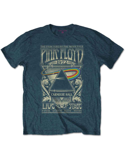 Pink Floyd - Carnegie Hall Poster (Denim Blue) (tričko) obrázok 1