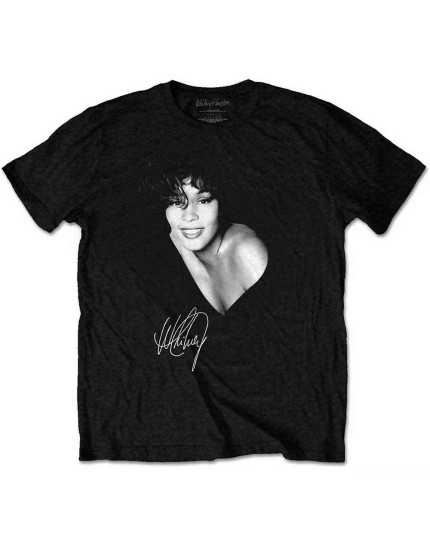 Whitney Houston - B&W Photo (Black) (tričko) obrázok 1