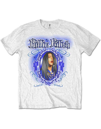 Billie Eilish - Airbrush Photo (White) (detské tričko) obrázok 1