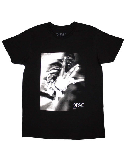 Tupac - Fingers (Black) (tričko) obrázok 1