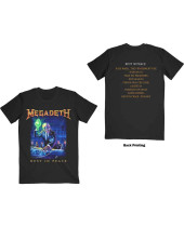 Megadeth - Rust In Peace Track List (Back Print) (tričko)