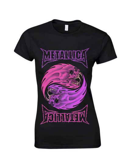 Metallica - Yin Yang Purple (Black) (dámske tričko) obrázok 1