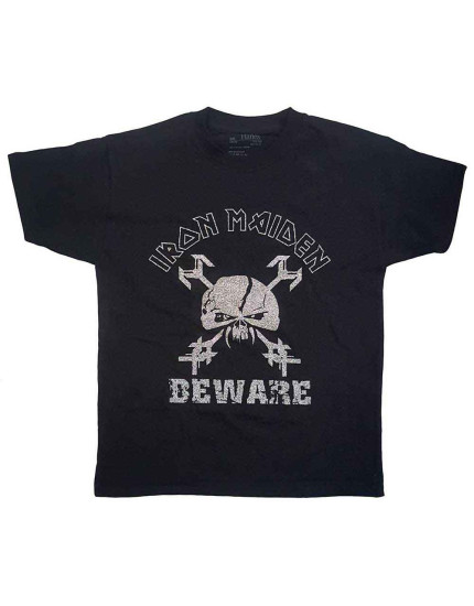 Iron Maiden - Beware Glitter Print (Black) (Embellished) (detské tričko) obrázok 1