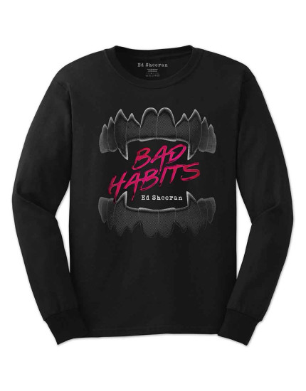 Ed Sheeran - Bad Habits (Black) (Long Sleeve) obrázok 1