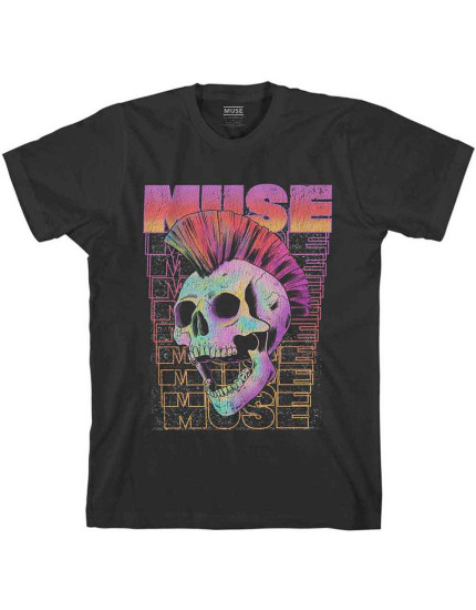 Muse - Mowhawk Skull (Black) (tričko) obrázok 1