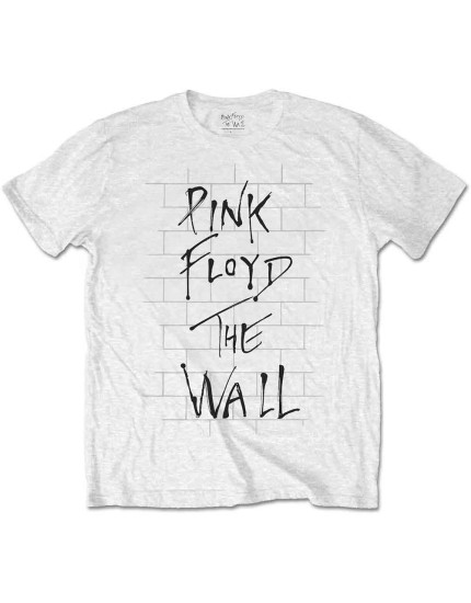 Pink Floyd - The Wall and Logo (White) (tričko) obrázok 1