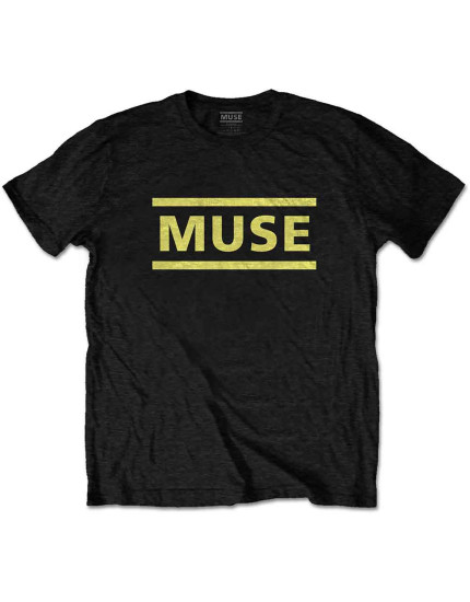 Muse - Yellow Logo (Black) (tričko) obrázok 1