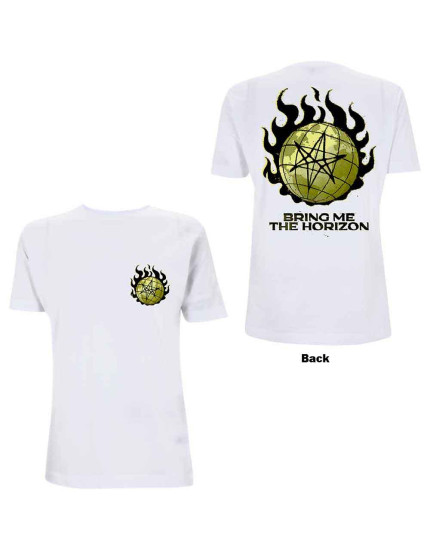 Bring Me The Horizon - Globe (White) (Back Print) (tričko) obrázok 1