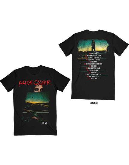 Alice Cooper - Road Cover Tracklist (Back Print) (tričko) obrázok 1