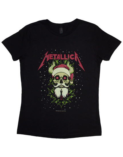 Metallica - Santa Horns (Black) (dámske tričko) obrázok 1