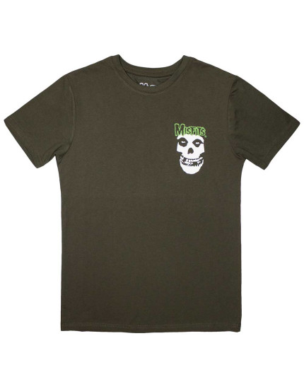 Misfits - Mini Skull & Logo (Green) (tričko) obrázok 1