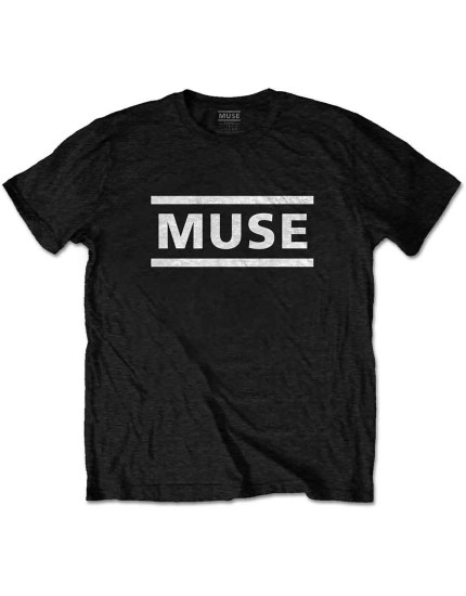 Muse - White Logo (Black) (tričko) obrázok 1