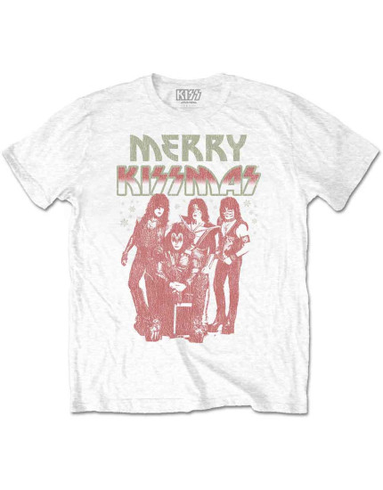 KISS - Merry Kissmas (White) (tričko) obrázok 1