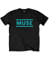 Muse - Light Blue Logo (Black) (tričko)