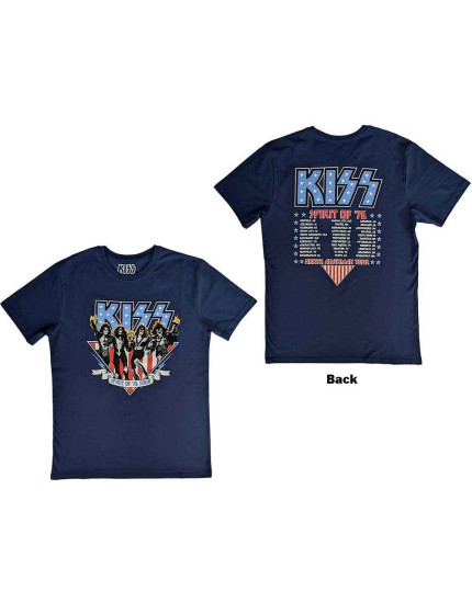 KISS - Americana (Denim Blue) (Back Print) (tričko) obrázok 1