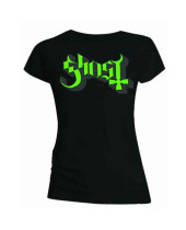 Ghost - Green and Grey Keyline Logo (Skinny Fit) (tričko)