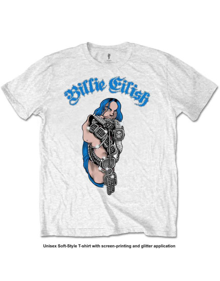 Billie Eilish - Bling Glitter Print (Embellished) (tričko) obrázok 1
