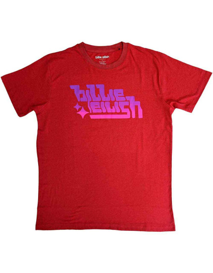 Billie Eilish - Purple Logo (Red) (tričko) obrázok 1