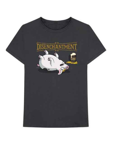 Disenchantment - Drunk Pig (Charcoal Grey) (tričko) obrázok 1