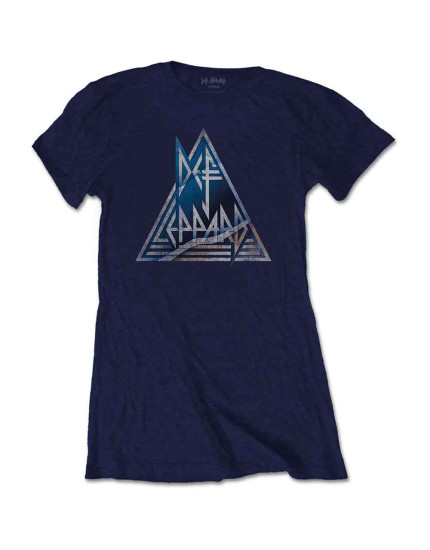 Def Leppard - Triangle Logo (Navy Blue) (dámske tričko) obrázok 1