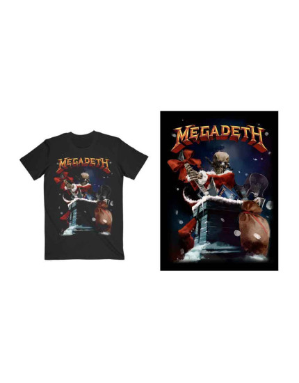 Megadeth - Santa Vic Chimney (Black) (tričko) obrázok 1