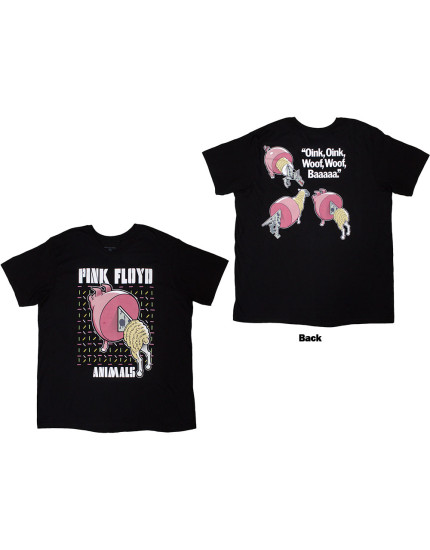 Pink Floyd - Animals Cartoons (Back Print) (tričko) obrázok 1