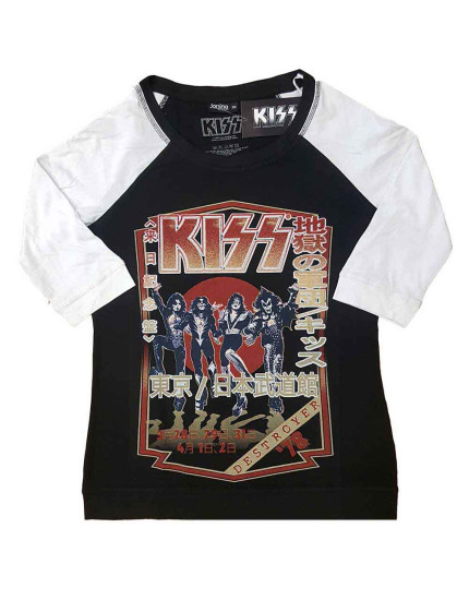 KISS - Destroyer Tour '78 (Black and White) (dámske tričko) obrázok 1