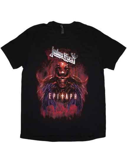 Judas Priest - Epitaph Red Horns (Black) (tričko) obrázok 1