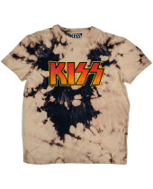 KISS - Classic Logo (Dip Dye Tan) (Wash Collection) (tričko)