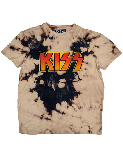 KISS - Classic Logo (Dip Dye Tan) (Wash Collection) (tričko) obrázok 1